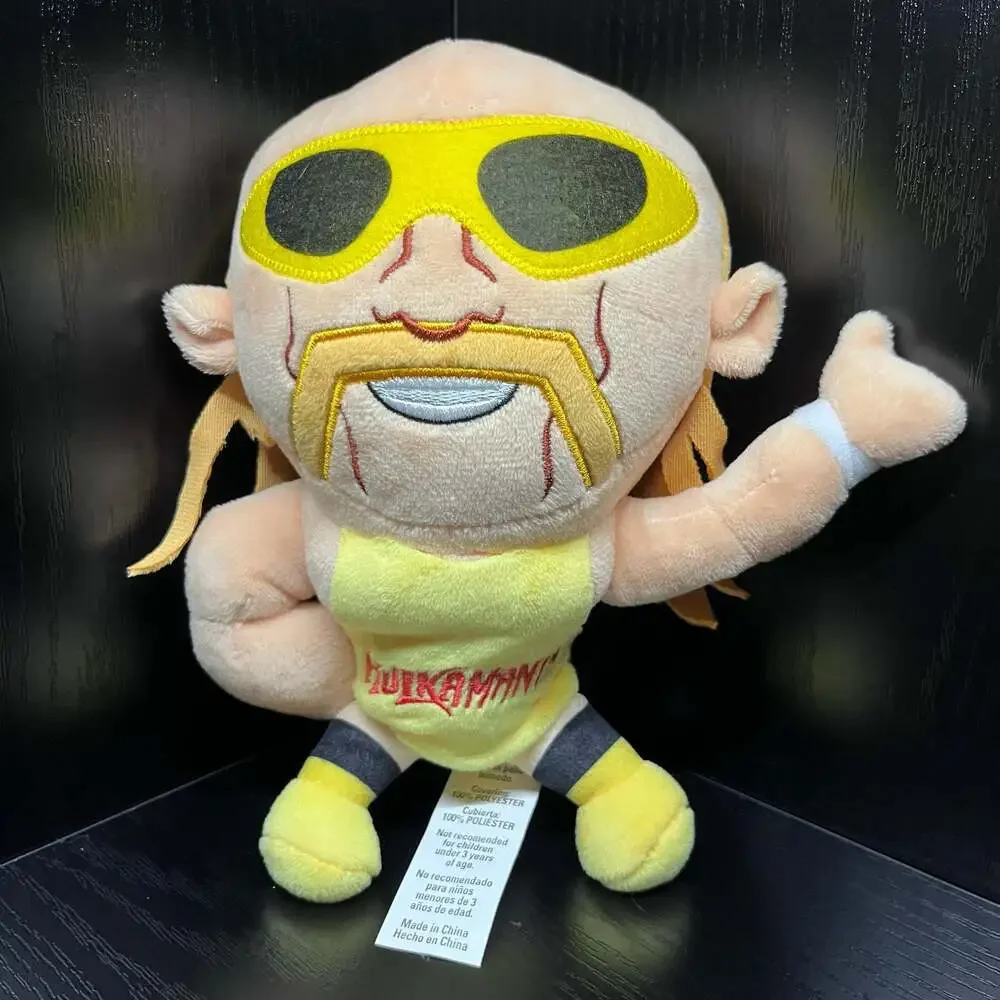 WWE Hulk Hogan 9” Plush Stuffed Toy 2018 Yellow Shirt Wrestling Figure